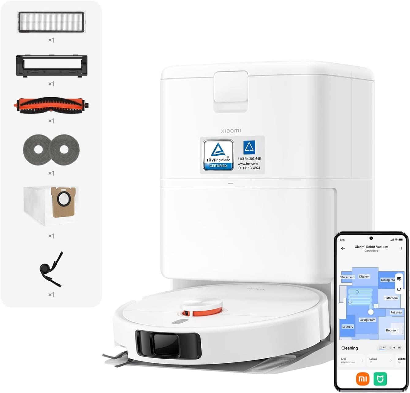 Xiaomi Saugroboter-Serie (X20+, X20 Max, X20 Pro, H50, H50 Pro) – Autonome Reinigung & All-in-One Station - H50 Pro (Weiß)