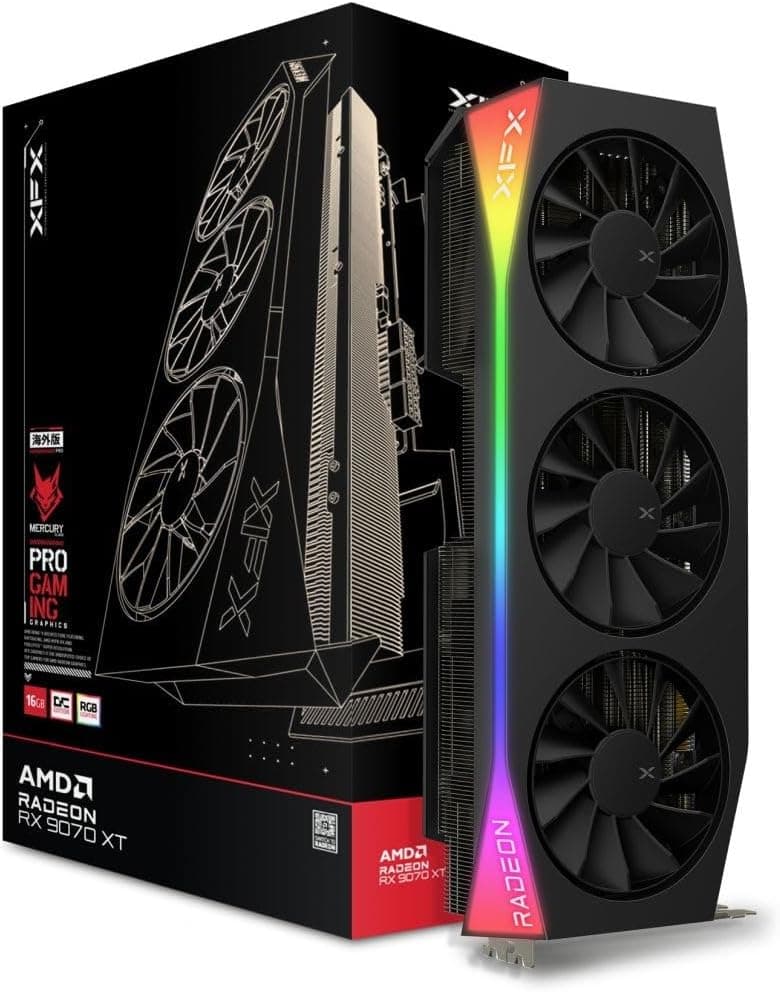 XFX Mercury AMD Radeon RX 9070XT OC Gaming Edition 16GB GDDR6 Grafikkarte RX-97TRGBBBA (Mercury Edition)