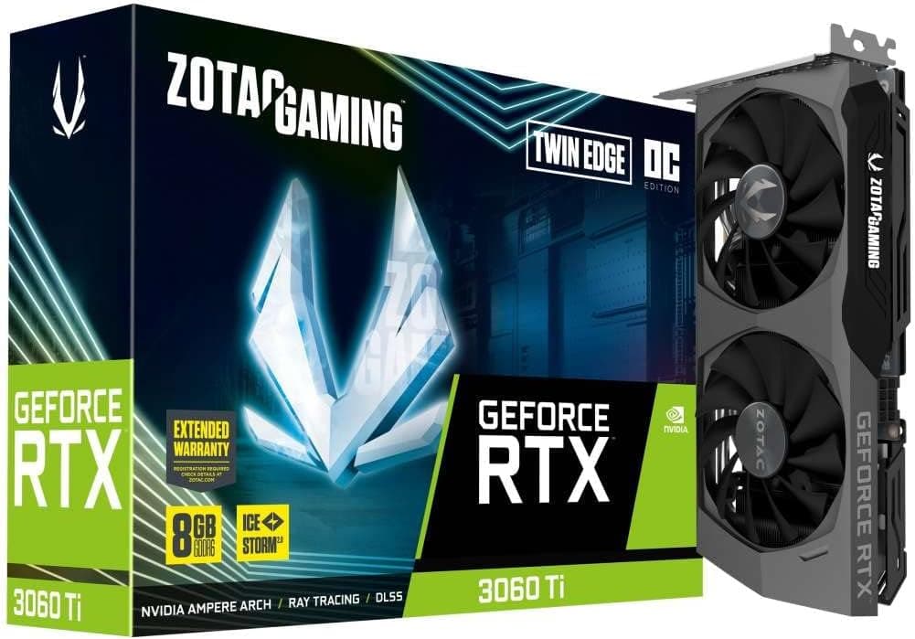 Zotac Gaming GeForce RTX 3060 Ti Twin Edge OC LHR 8GB GDDR6 | ZT-A30610H-10MLHR | IceStorm 2.0 | 4K Gaming