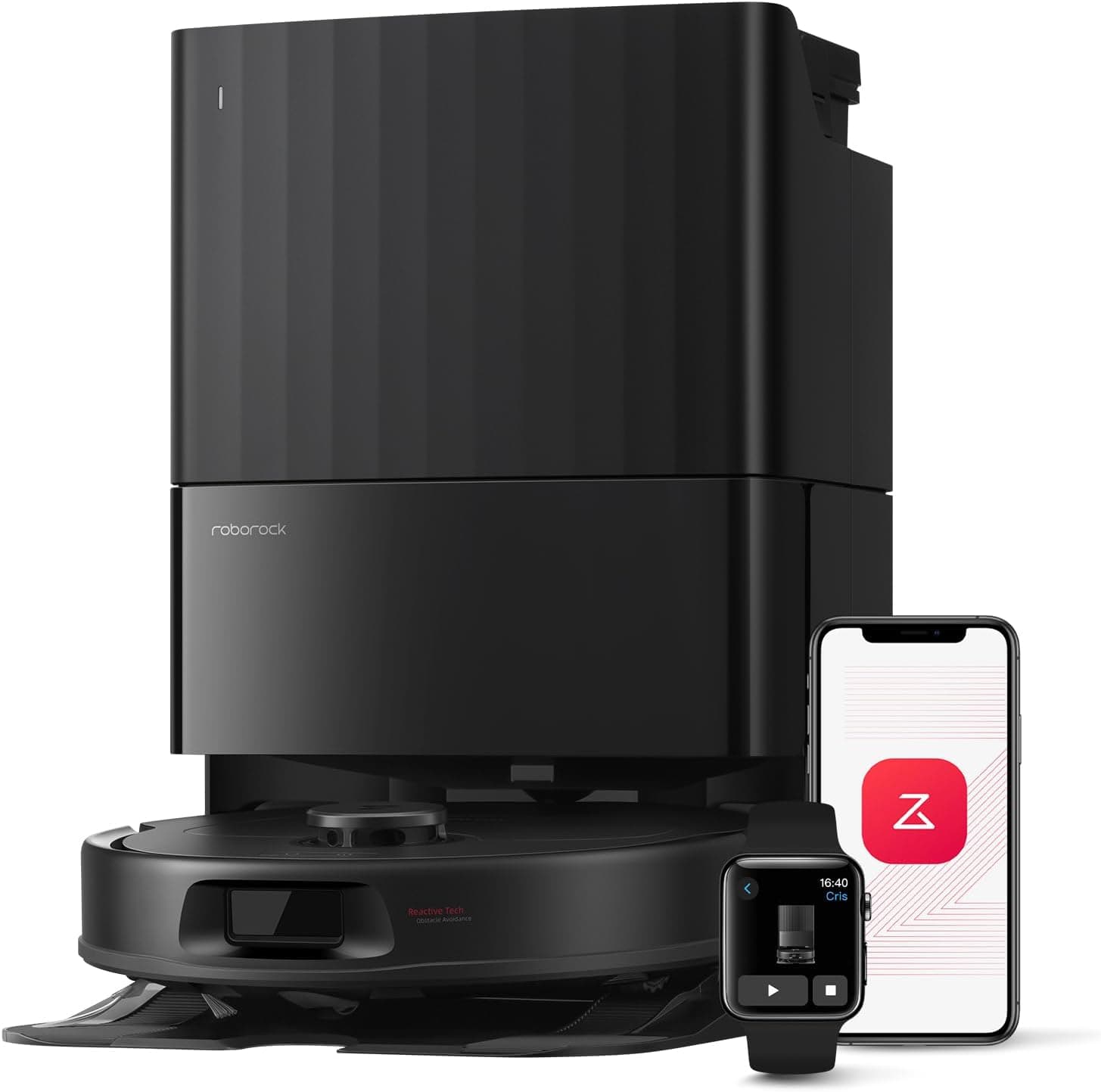 Roborock Qrevo Serie Saug- und Wischroboter mit fortschrittlicher Dockingstation, LiDAR-Navigation und hoher Reinigungsleistung - Schwarz - QV 35A