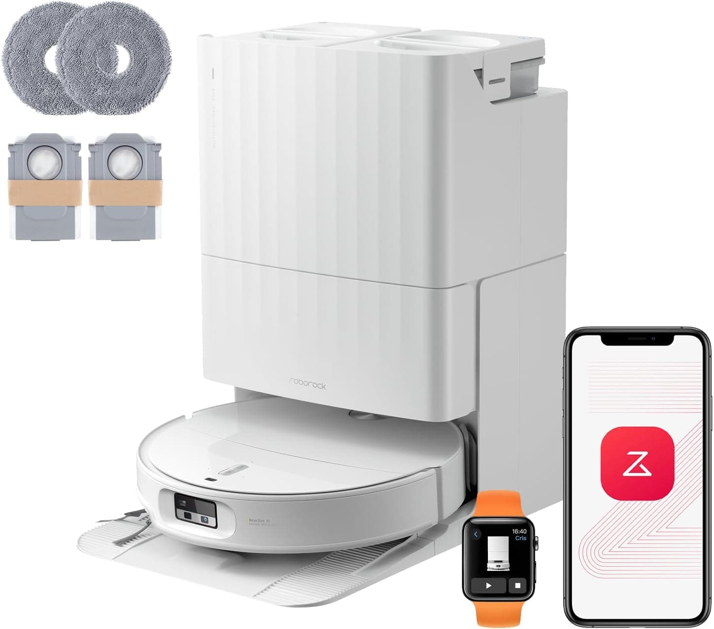 Roborock Qrevo Edge 2 und Qrevo Edge S5A Serie Saug- und Wischroboter mit HyperForce-Saugkraft, FlexiArm-Technologie und intelligenter Reinigungsstati