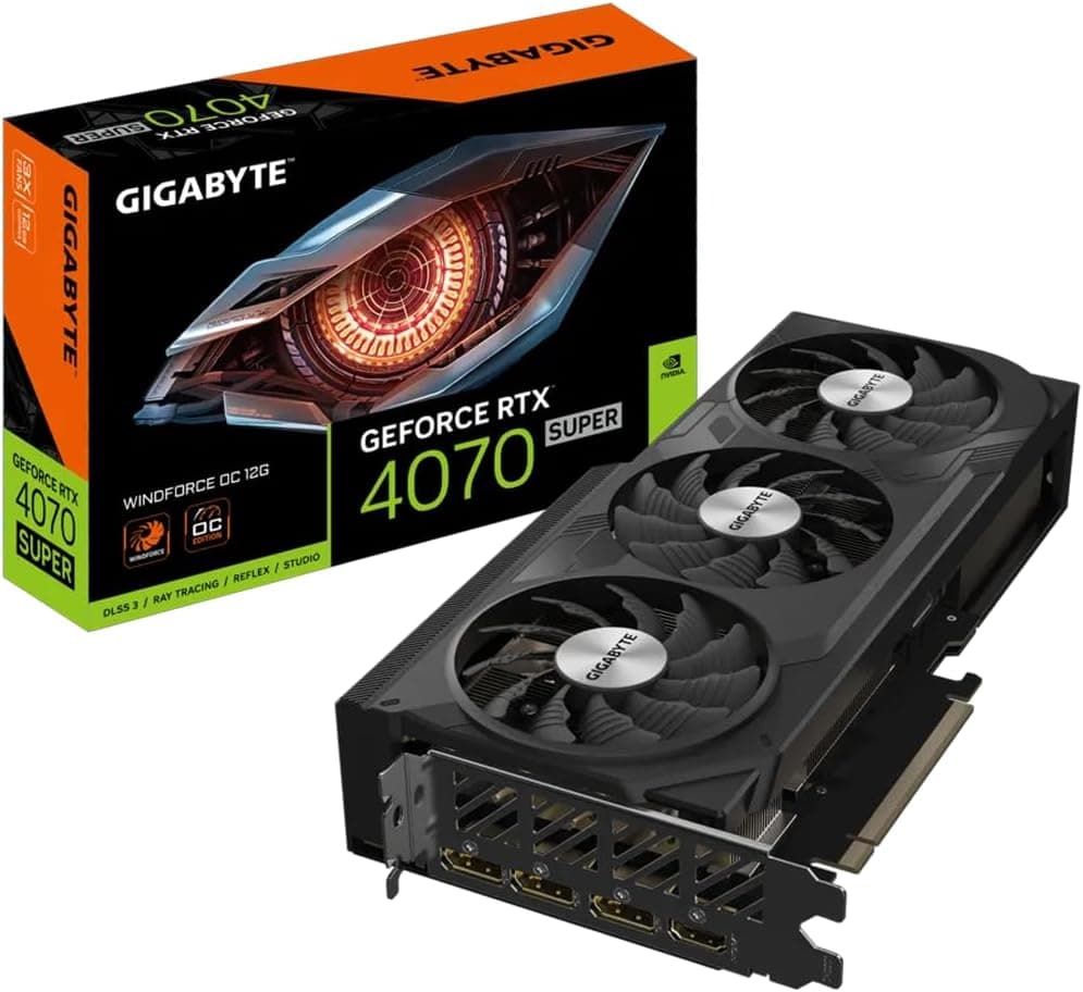 GIGABYTE GeForce Rtx 4070 Super Windforce OC 12G | Gv-n4070Swf3OC-12GD | 12GB GDDR6X | Ada Lovelace | 1440p Gaming