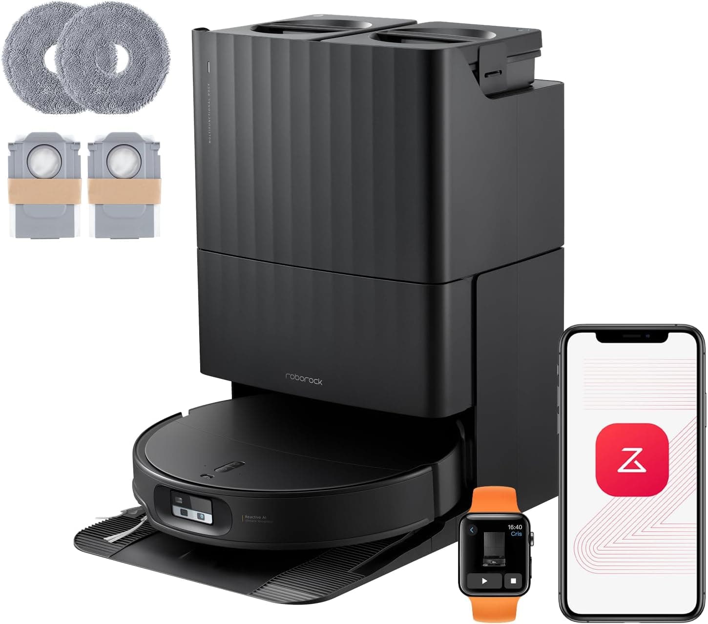 Roborock Qrevo Edge 2 und Qrevo Edge S5A Serie Saug- und Wischroboter mit HyperForce-Saugkraft, FlexiArm-Technologie und intelligenter Reinigungsstati