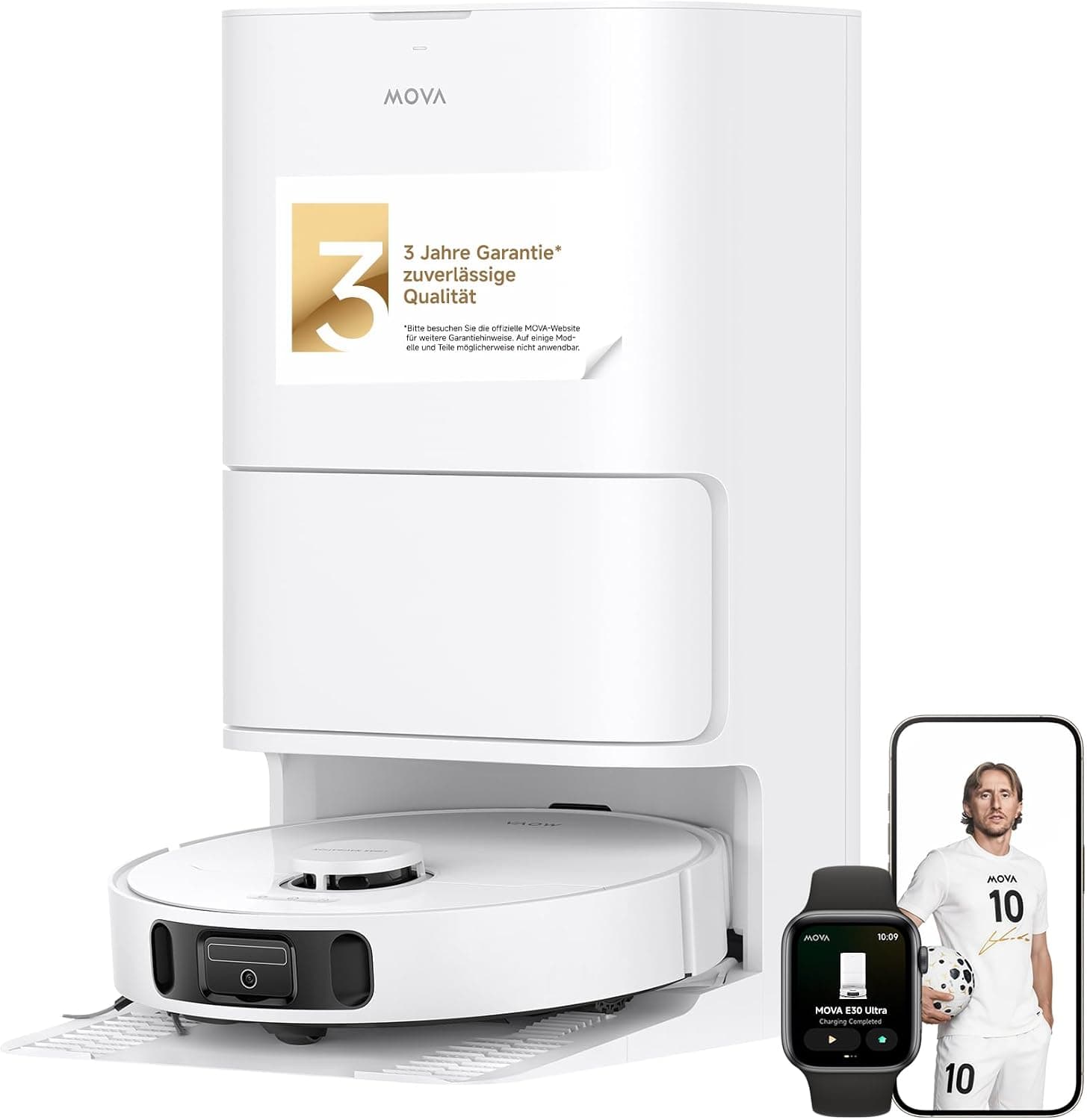 Mova E30 und E40 Ultra Serie Saug- und Wischroboter mit fortschrittlicher Saugkraft, RoboSwing/MaxiReach-Technologie und All-in-One-Reinigungsstation 