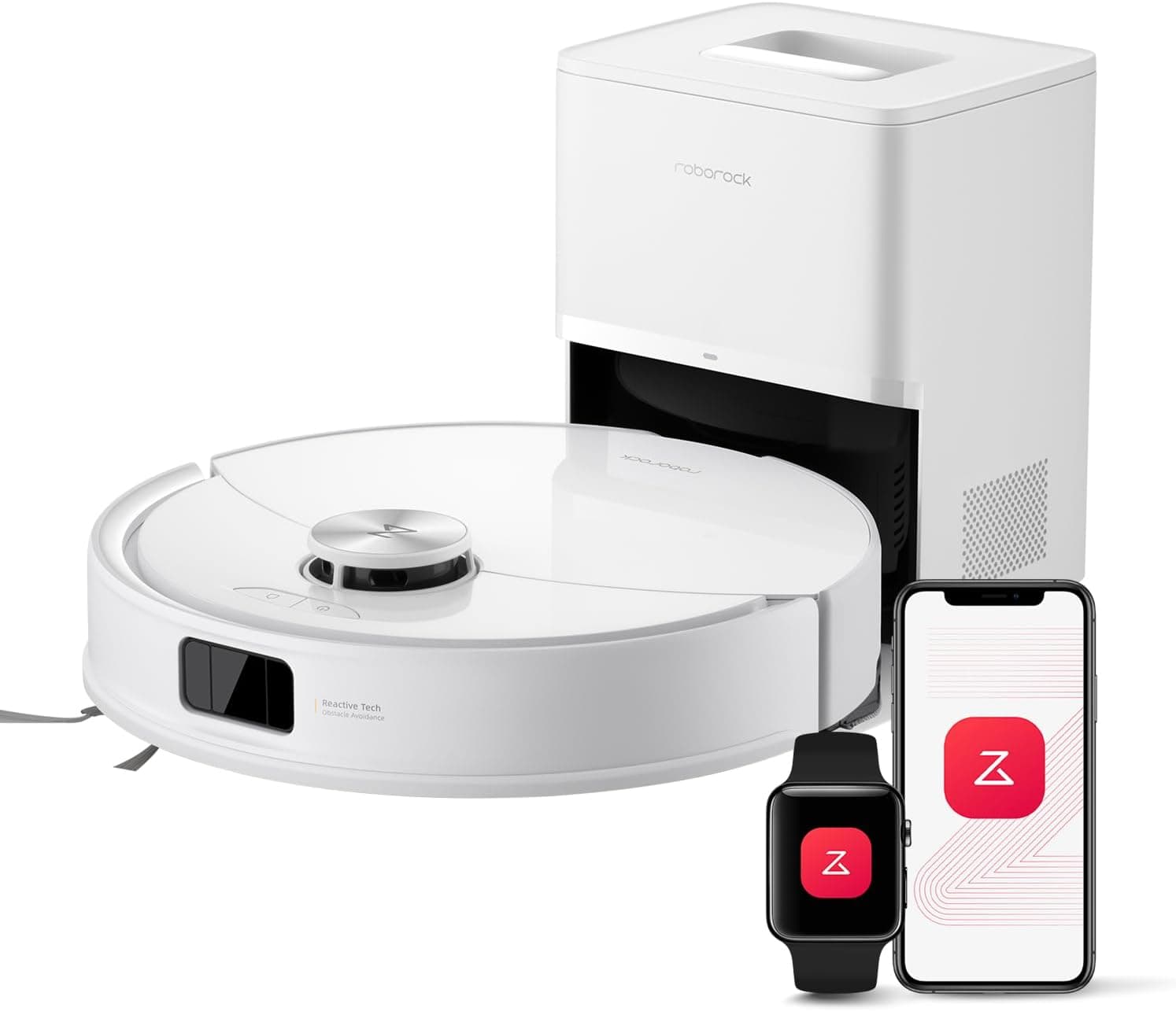 Roborock Q10 S5+ Saug- und Wischroboter mit 10.000 Pa HyperForce-Saugkraft, VibraRise 2.0 und selbstentleerender Reinigungsstation - Weiß