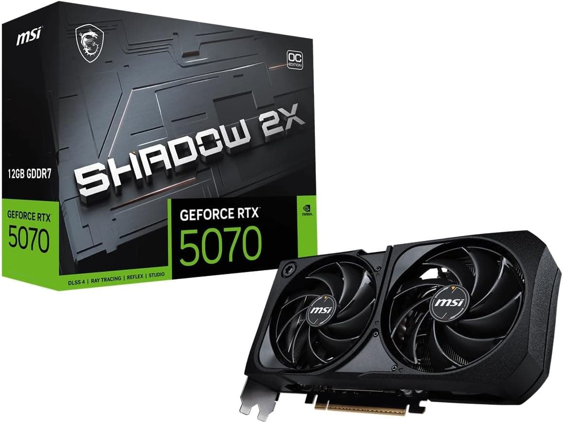 MSI GeForce RTX 5070 12G Serie | Gaming Trio, Shadow 2X & VENTUS | 12GB GDDR7 | Blackwell Architektur - GeForce RTX 5070 12G Shadow 2X OC