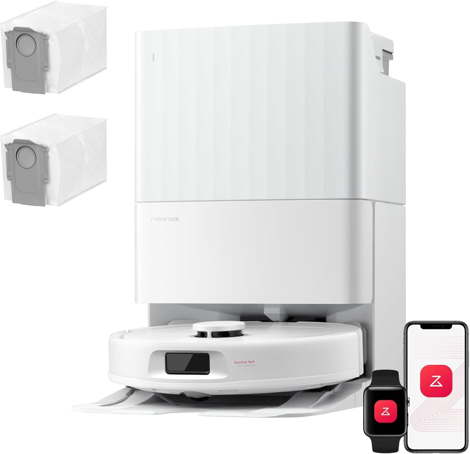 Roborock Qrevo Serie Saug- und Wischroboter mit fortschrittlicher Dockingstation, LiDAR-Navigation und hoher Reinigungsleistung - Weiß - Qrevo S Pro S