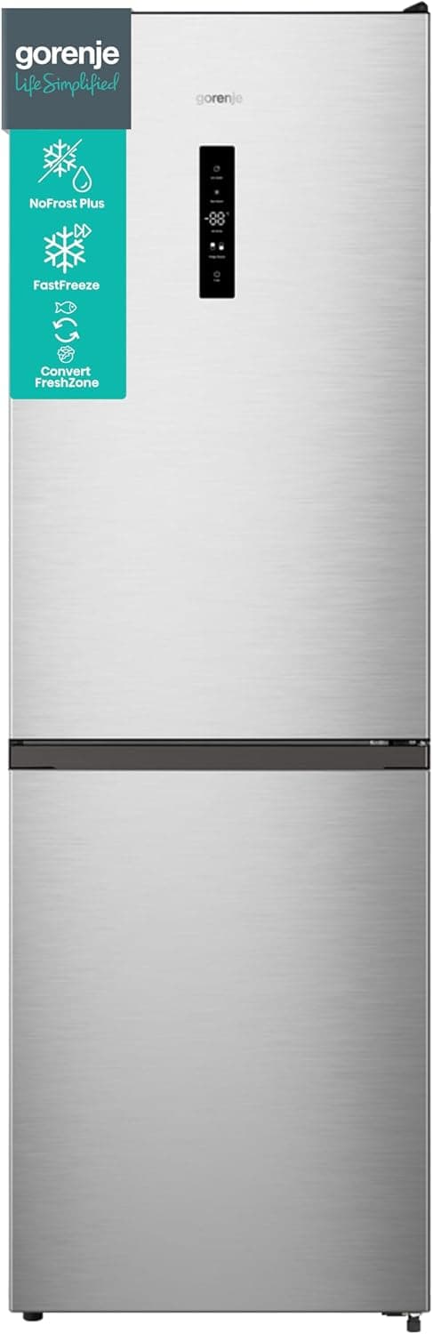 Gorenje Kühl-Gefrierkombination | Freistehend mit NoFrost & E-Klasse (180/182/186 cm) - 186 cm - Silver