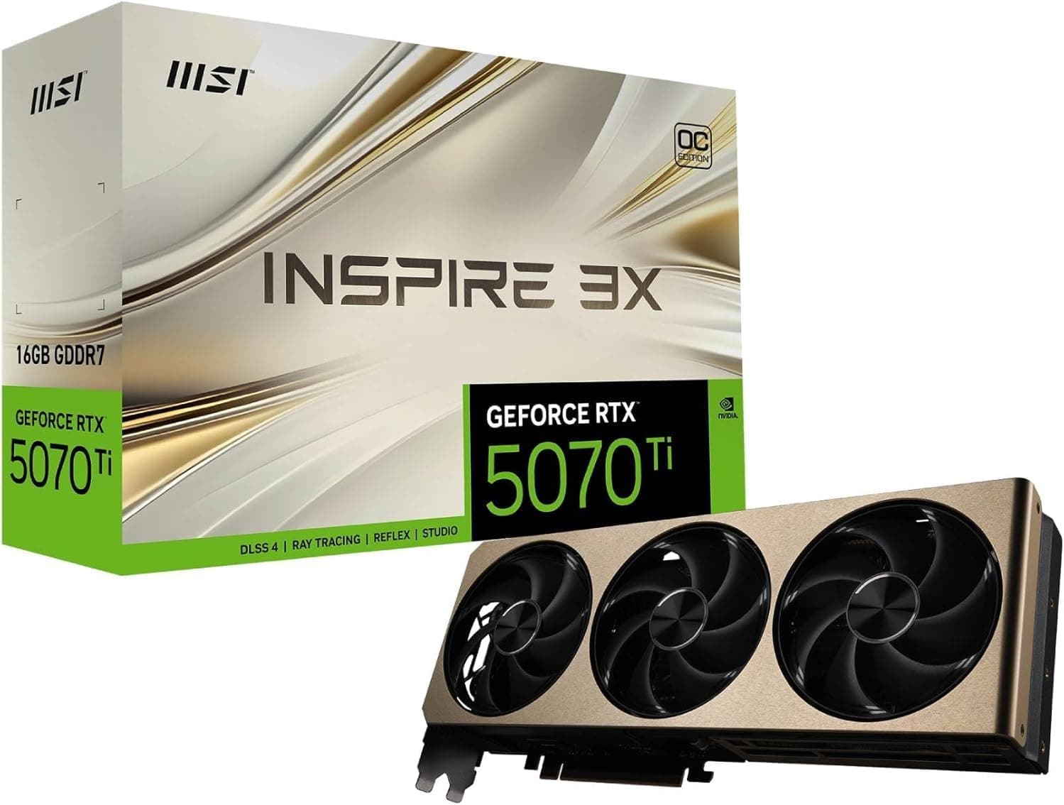 MSI GeForce RTX 5070 Ti 16G Serie | GAMING TRIO, VENTUS & INSPIRE | 16GB GDDR7 | PCIe - INSPIRE 3X OC PLUS