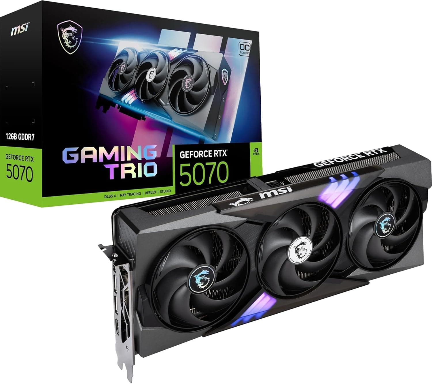 MSI GeForce RTX 5070 12G Serie | Gaming Trio, Shadow 2X & VENTUS | 12GB GDDR7 | Blackwell Architektur - GeForce RTX 5070 12G Gaming Trio OC