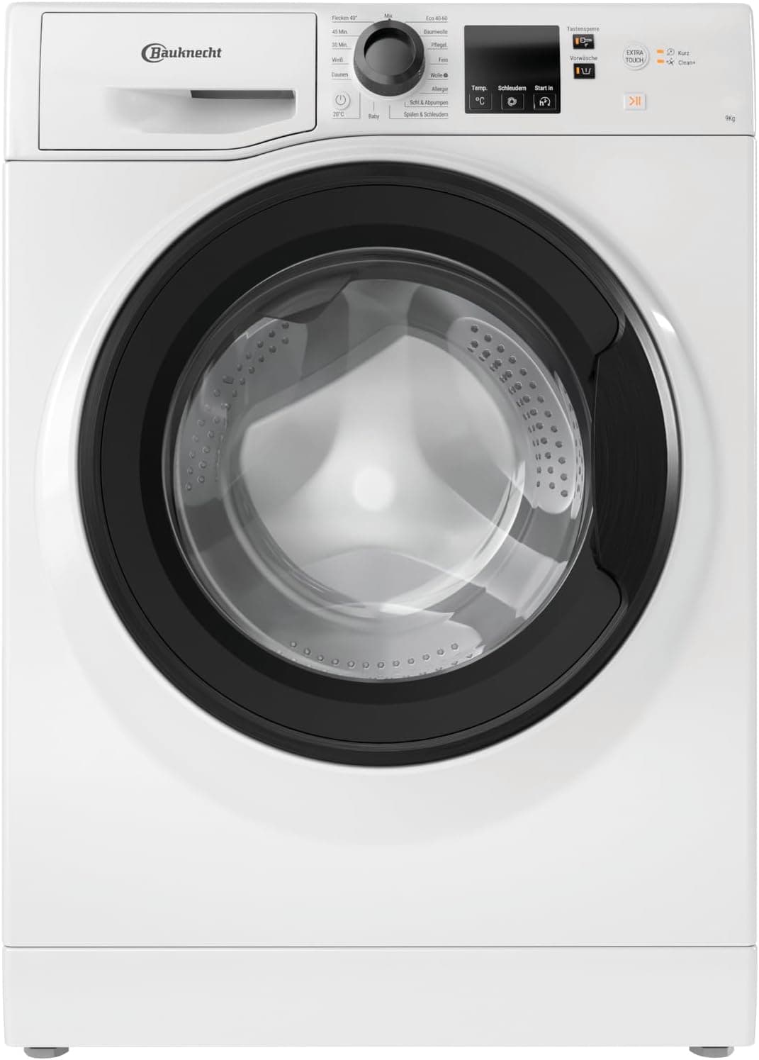 Bauknecht WAM Waschmaschine Frontlader | 8kg / 9kg, 1400 U/Min, Inverter, Antiflecken, Klasse A - 9 pounds, 1400 rpm