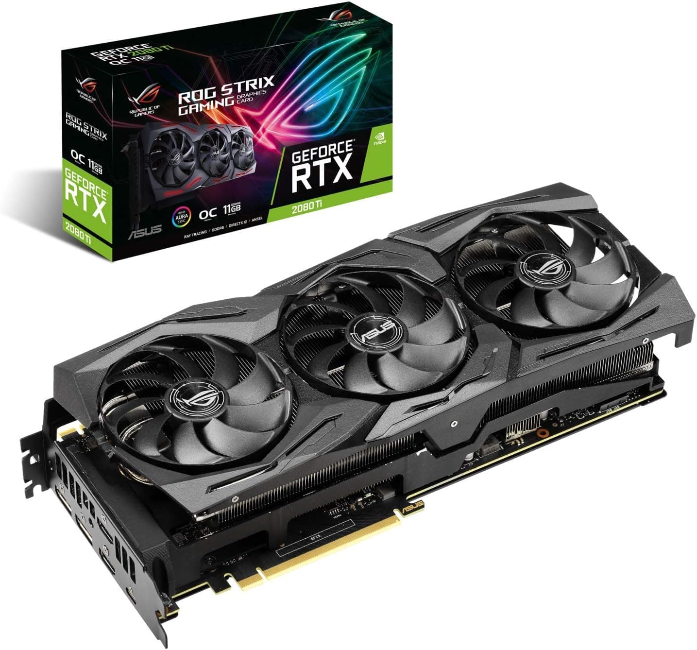 ASUS ROG Strix GeForce RTX 2080 Ti OC Edition 11GB GDDR6 Grafikkarte 90YV0CC0-M0NM00 (ROG Strix Edition)