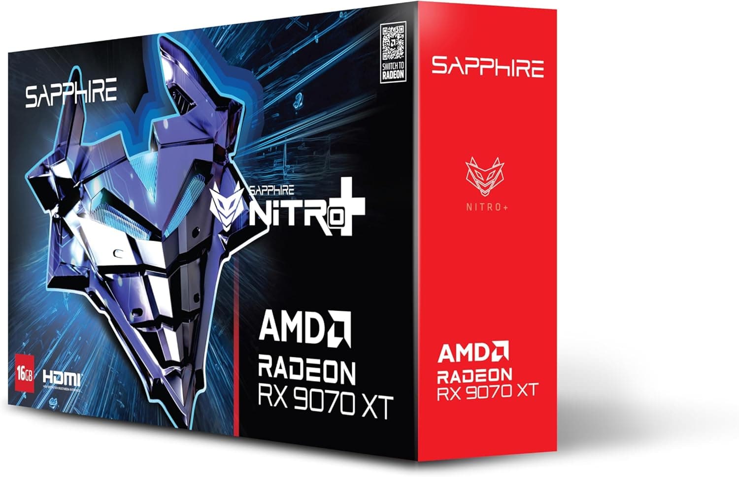 Sapphire Nitro+ AMD Radeon RX 9070 XT OC 16GB | 11348-01-20G | 16GB GDDR6 | PCIe x16 | 4K Gaming-Flaggschiff