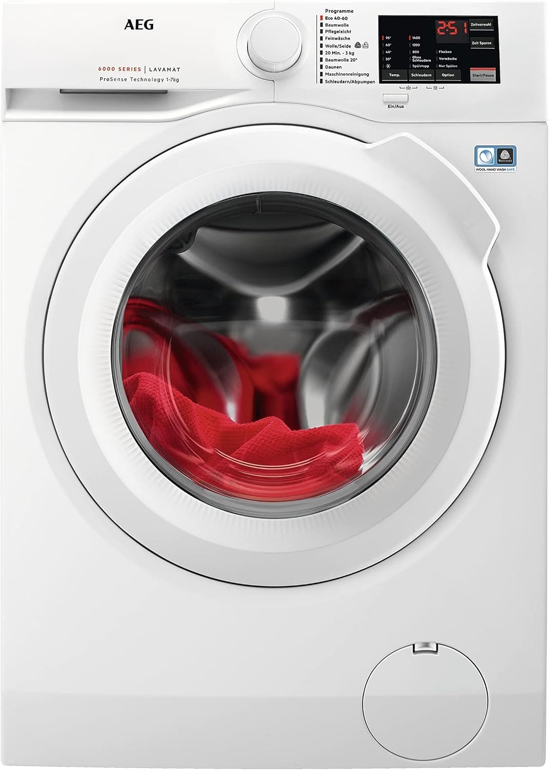 AEG 6000 Serie Waschmaschine | Frontlader mit ProSense & A-Klasse (7kg / 8kg / 10kg) - 7 kg - Alpine White