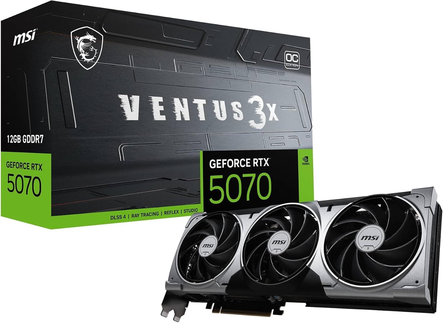 MSI GeForce RTX 5070 12G Serie | Gaming Trio, Shadow 2X & VENTUS | 12GB GDDR7 | Blackwell Architektur - GeForce RTX 5070 12G VENTUS 3X OC