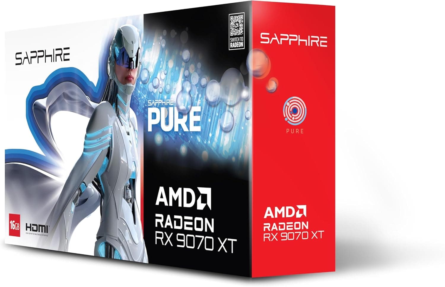 Sapphire Pure AMD Radeon RX 9070 XT GAMING OC 16GB GDDR6 | 11348-02-20G | Triple-Fan | 4K Gaming