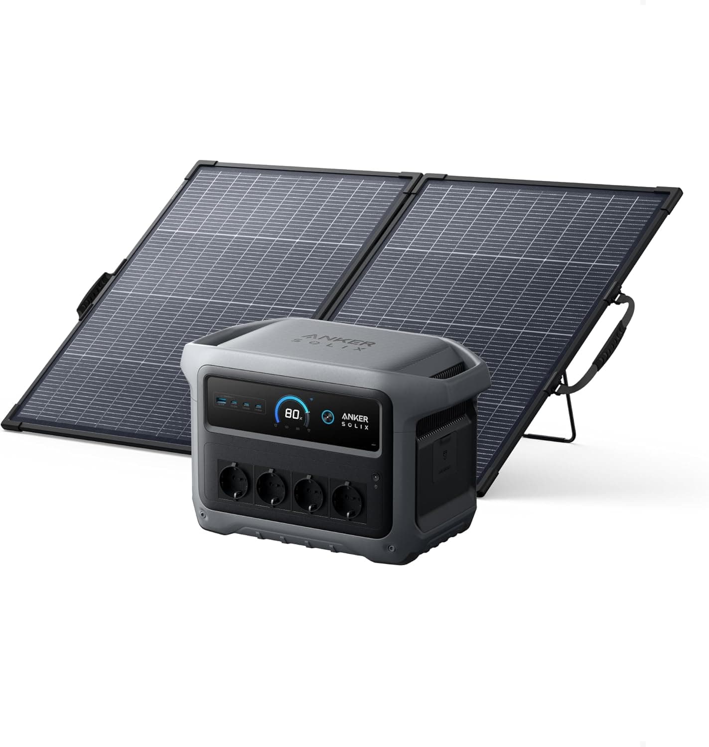 Anker Solix C1000 Gen 2 Tragbare Powerstation-Serie – 1024Wh LiFePO4 Powerstation & Solargenerator-Sets - C1000 Gen 2 + 200W Panel