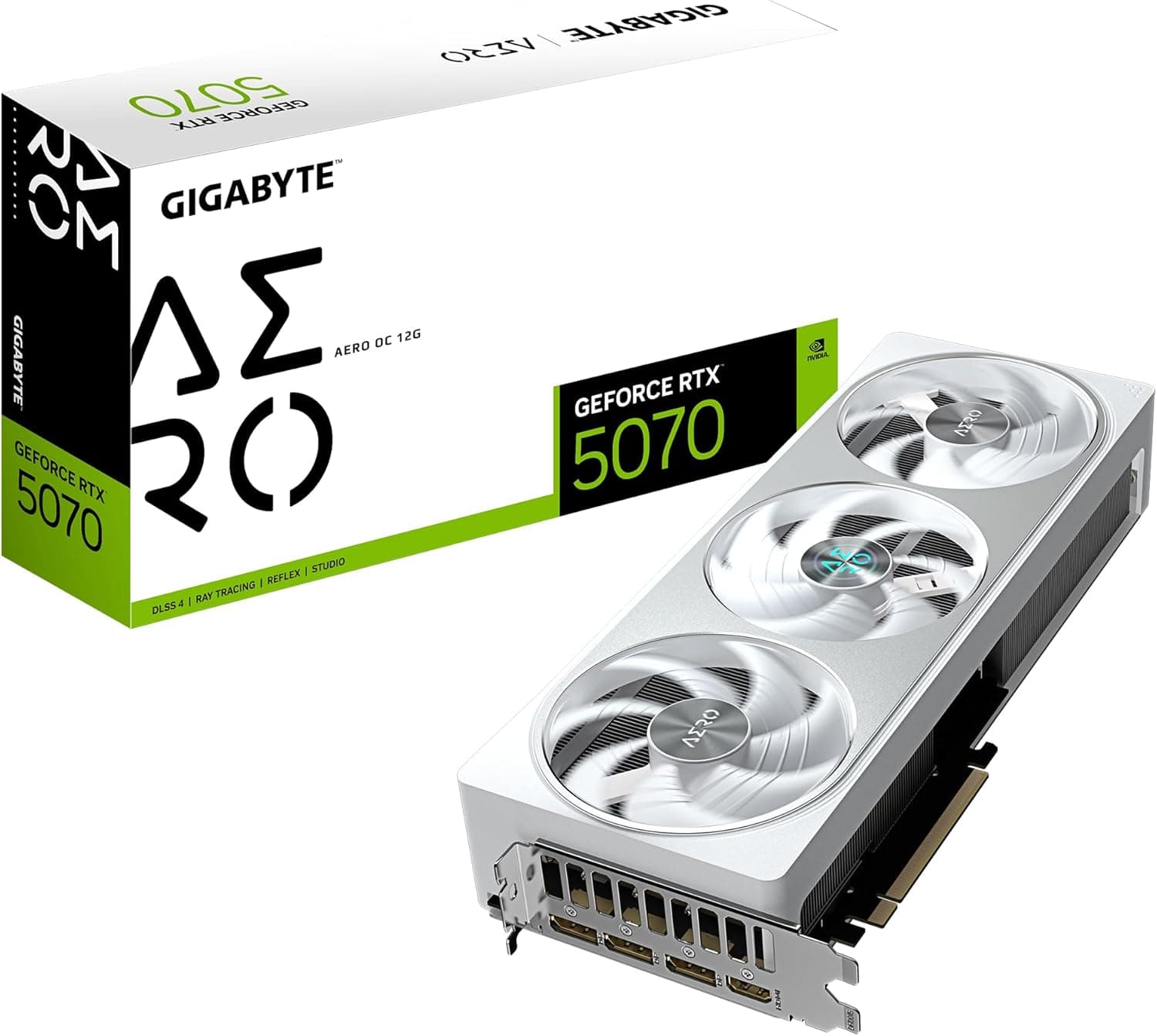 Gigabyte GeForce RTX 5070 AERO OC 12GB | GV-N5070AERO OC-12GD | 12GB GDDR7 | PCIe 5.0 | Premium Design