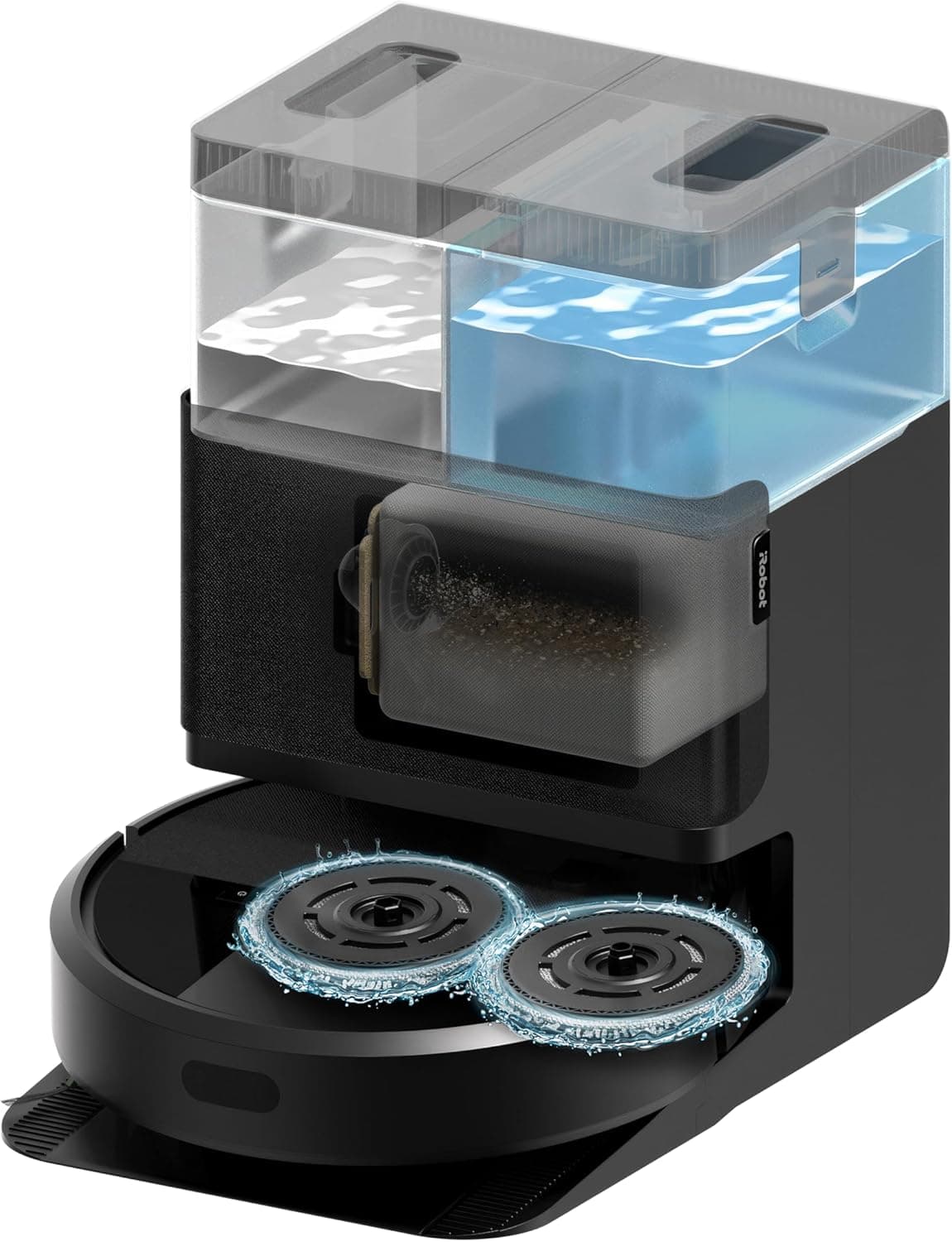 iRobot Roomba Combo 405 Saug- und Wischroboter mit AutoWash-Station, 7.000 Pa Saugkraft und SmartScrub-Technologie - Schwarz