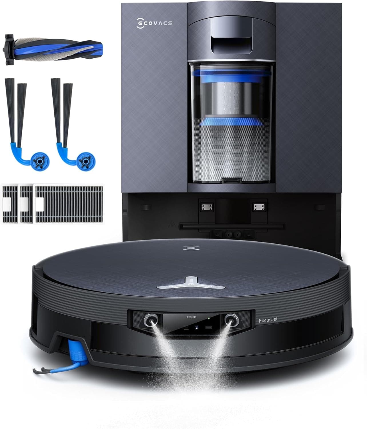 ECOVACS Deebot X12 Serie Saug- und Wischroboter mit FocusJet Fleckenvorlösung, OZMO Roller 3.0 und AIVI 3D 4.0 Hinderniserkennung - OMNICYCLONE Care K