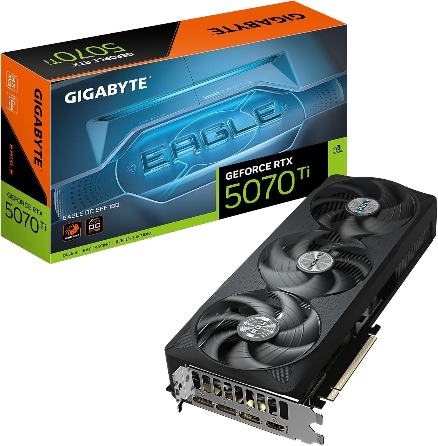 Gigabyte GeForce RTX 5070 Ti Eagle OC SFF 16G | GV-N507TEAGLE OC-16GD | 16GB GDDR7 | SFF-Ready | Blackwell