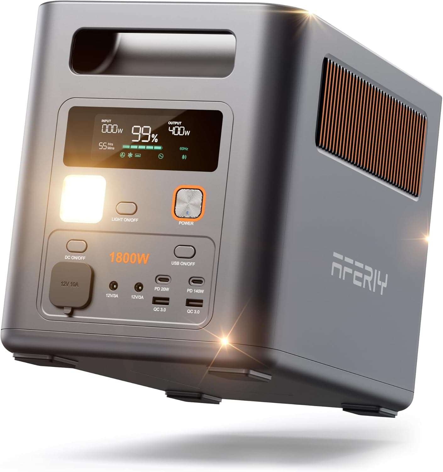 AFERIY Nomad 1800Pro Tragbare Powerstation – 1024Wh LiFePO4 Solargenerator (erweiterbar auf 5120Wh)