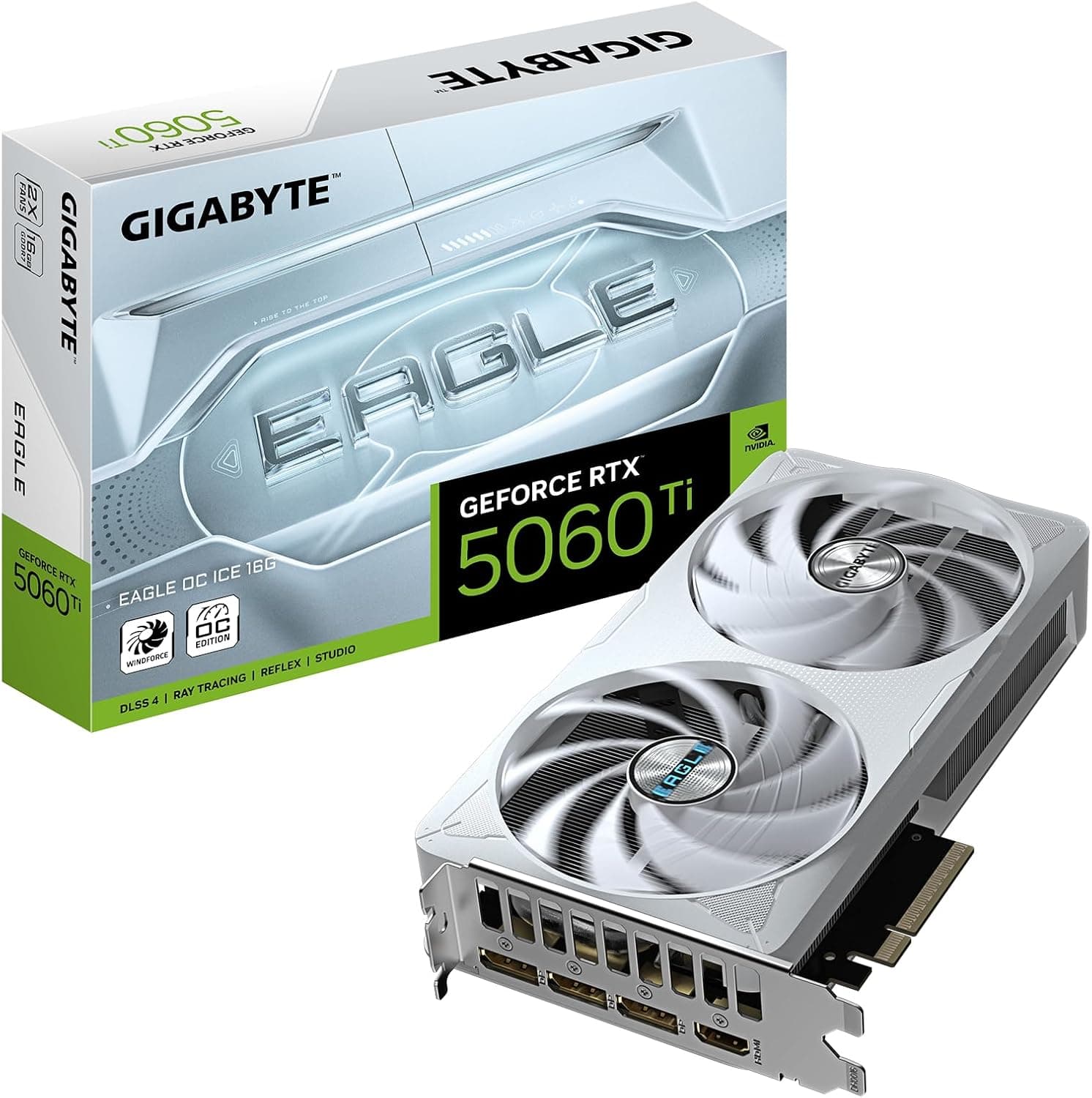 GIGABYTE GeForce RTX 5060 Ti Eagle OC Ice & AERO OC | 16GB GDDR7 | Blackwell | 1080p/1440p Gaming - Eagle OC Ice