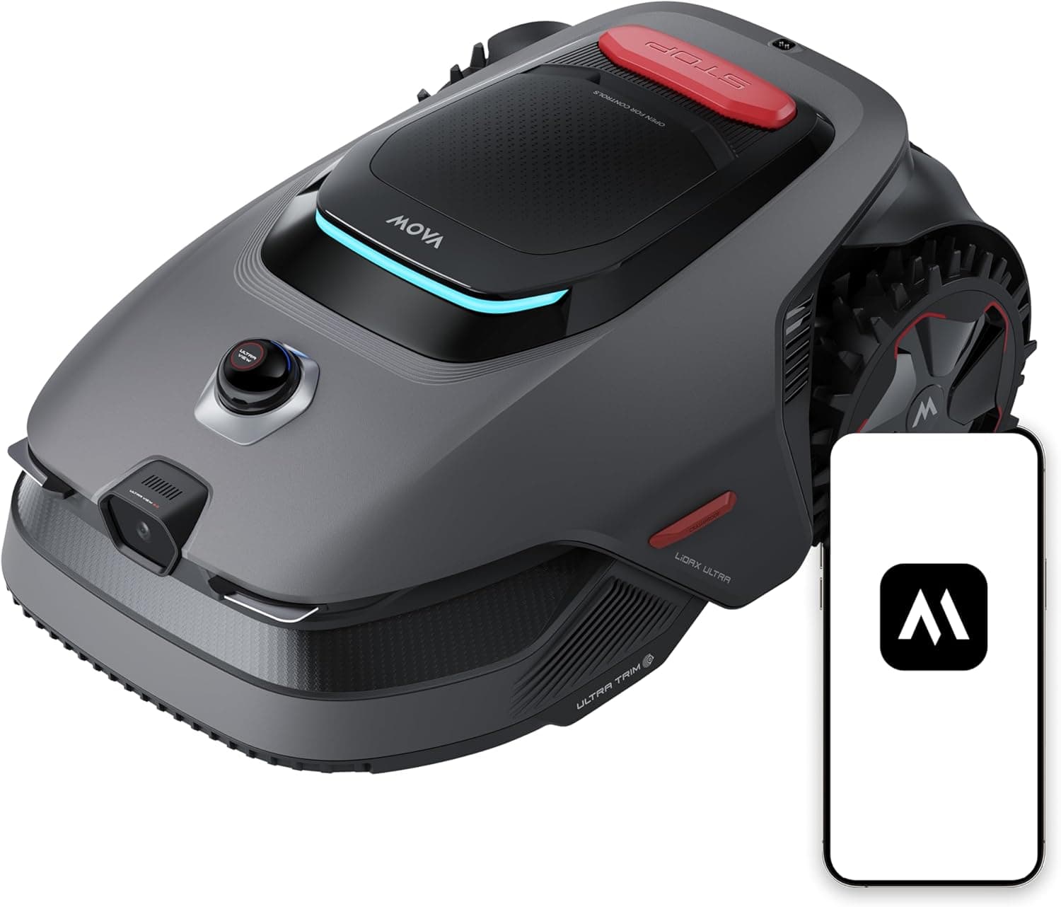 MOVA LiDAX Ultra Mähroboter mit 3D-LiDAR & KI-Vision, kabelloser Kartierung und Kantenmähfunktion für komplexe Gärten - LiDAX Ultra 1200