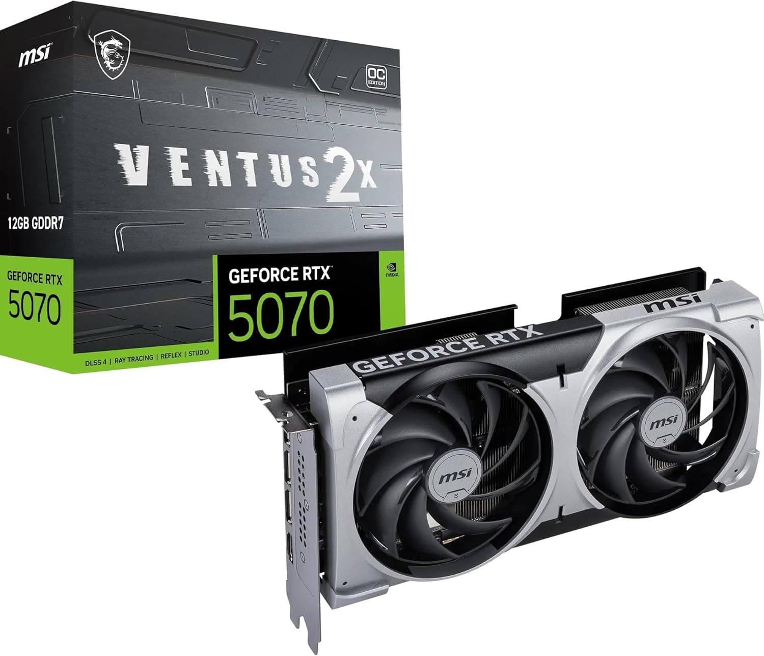 MSI GeForce RTX 5070 12G Serie | Gaming Trio, Shadow 2X & VENTUS | 12GB GDDR7 | Blackwell Architektur - GeForce RTX 5070 12G VENTUS 2X OC