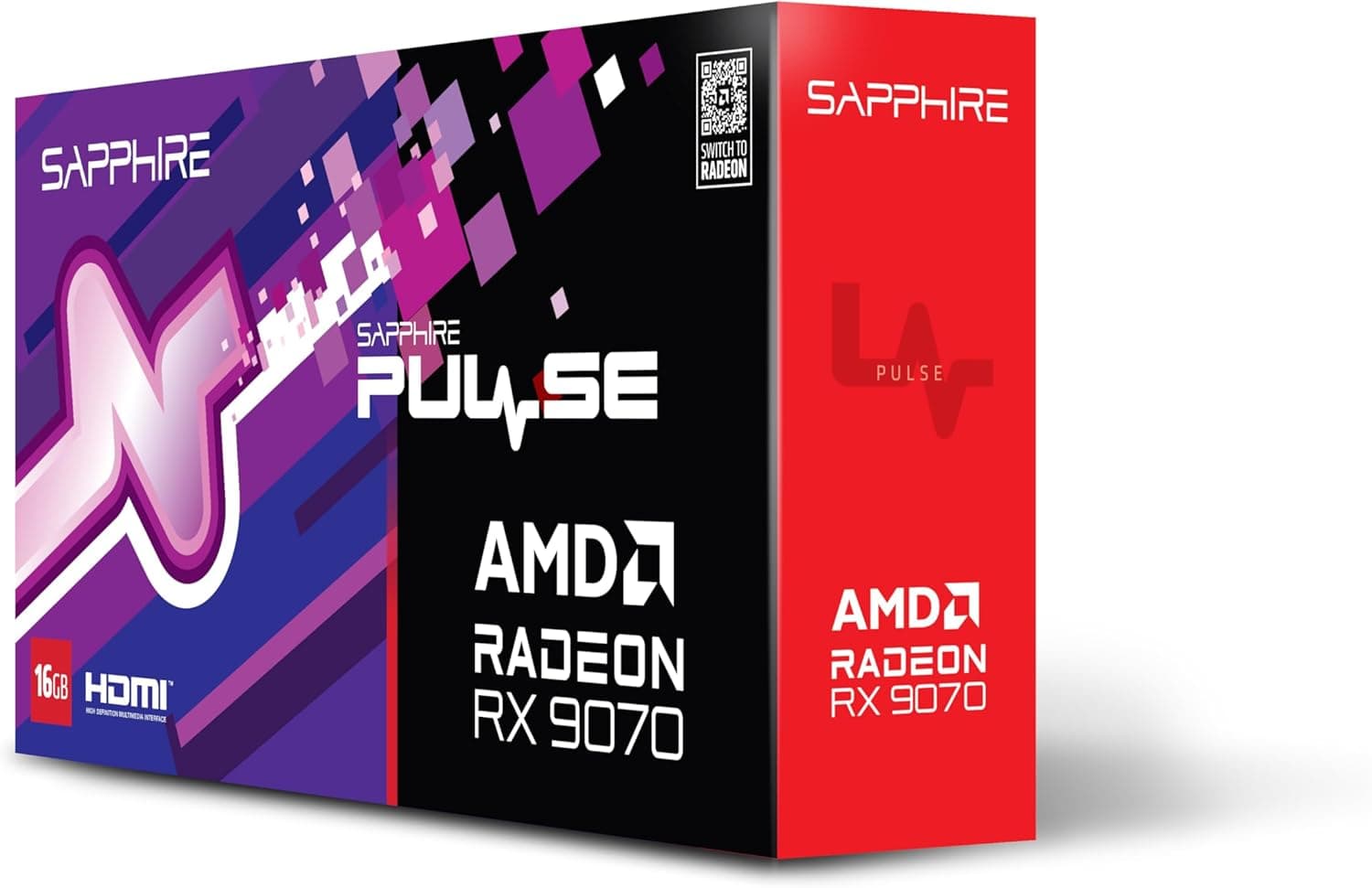 Sapphire PULSE AMD Radeon RX 9070 16GB GDDR6 | 11349-03-20G | RDNA 4 | PCIe 5.0 | Dual-X Kühlung