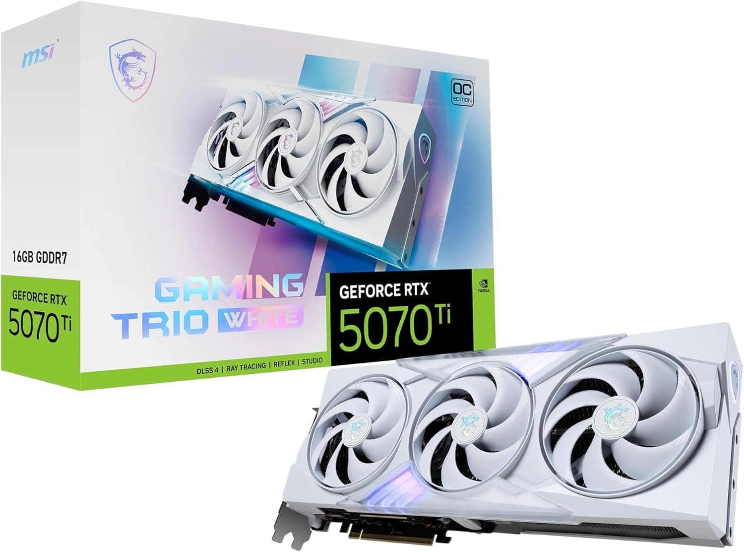 MSI GeForce RTX 5070 Ti 16G Serie | GAMING TRIO, VENTUS & INSPIRE | 16GB GDDR7 | PCIe - GAMING TRIO OC WHITE