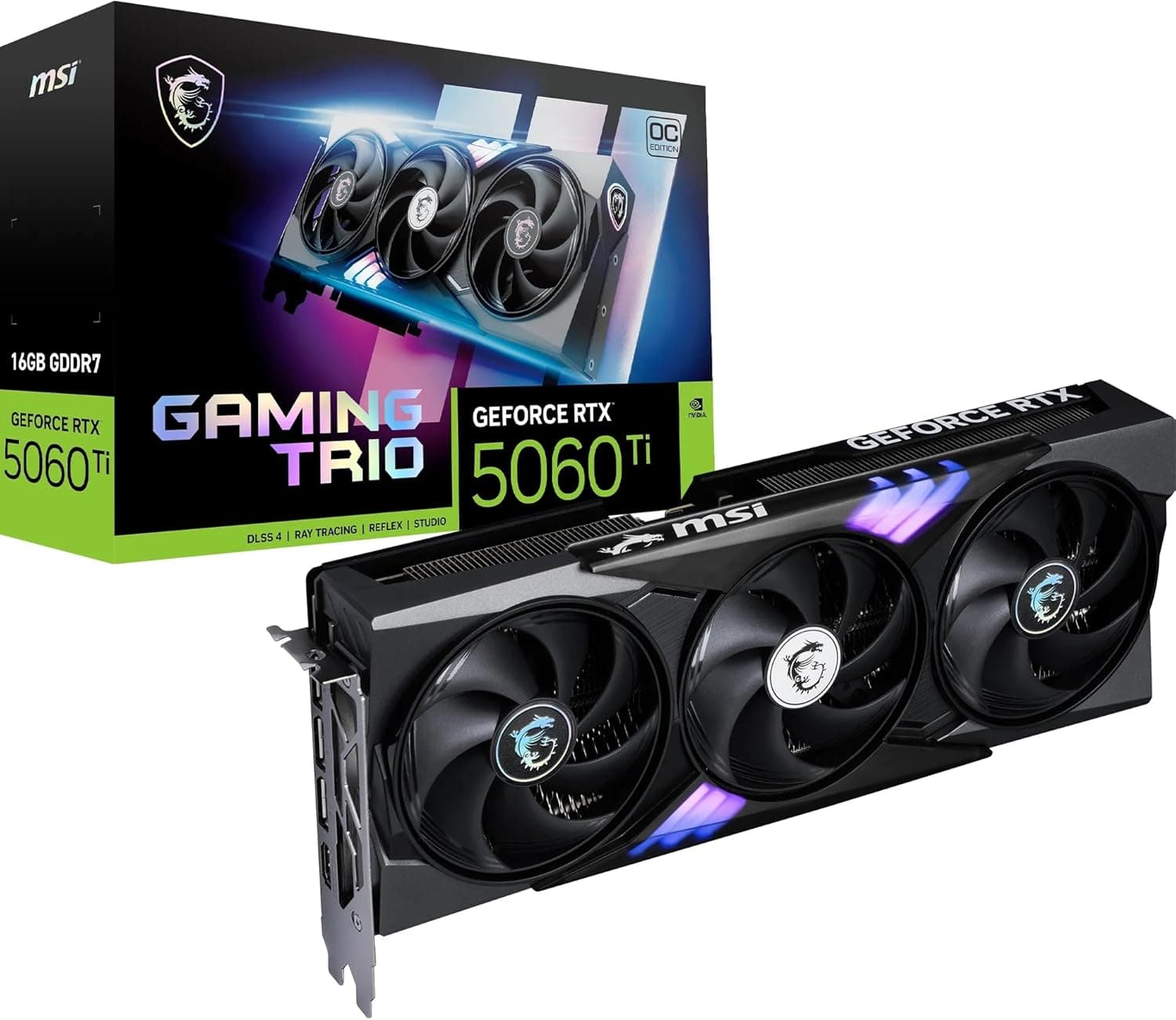 MSI GeForce RTX 5060 Ti 8G Serie | VENTUS 2X OC PLUS & GAMING TRIO OC | 8GB GDDR7 | PCIe 5.0 - 8G GAMING TRIO OC