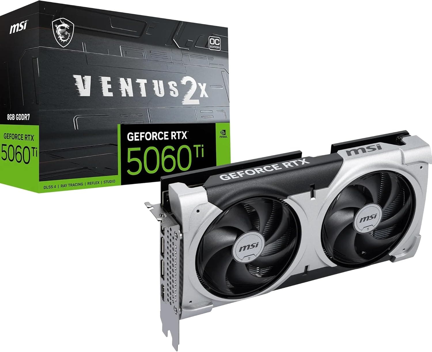 MSI GeForce RTX 5060 Ti 8G Serie | VENTUS 2X OC PLUS & GAMING TRIO OC | 8GB GDDR7 | PCIe 5.0 - 8G VENTUS 2X OC PLUS