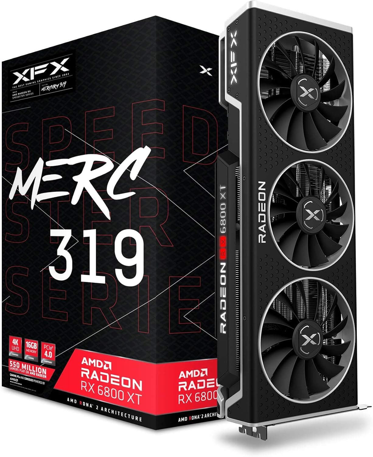 XFX Speedster SWFT 309 RX 6700 XT & MERC 319 RX 6800 XT | 12GB/16GB GDDR6 | RDNA 2 | 1440p & 4K Gaming - XFX RX 6800 XT MERC 319 16GB