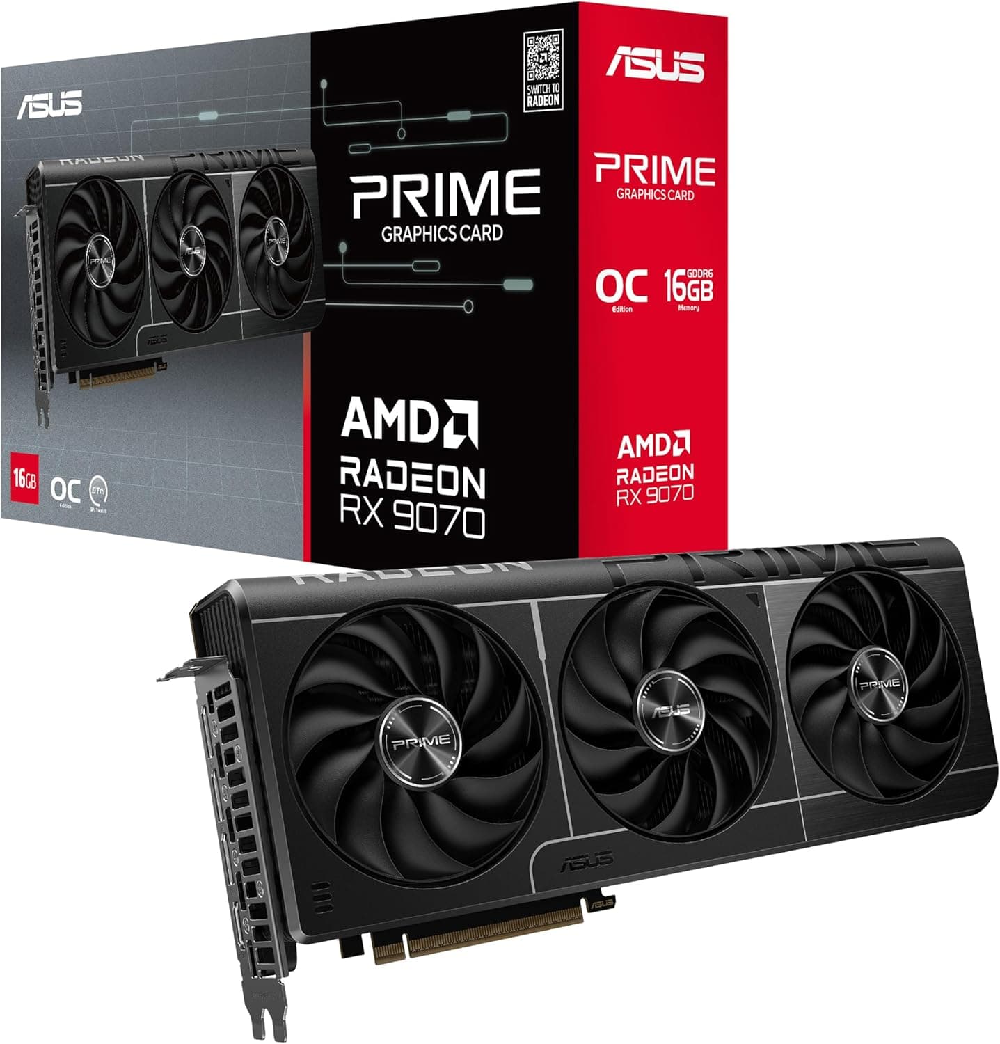 ASUS Radeon RX 9070 & 9070 XT Serie | Prime & TUF Gaming | 16GB GDDR7 | PCIe 5.0 | Axial-Tech - Standard - RX9070 - Prime