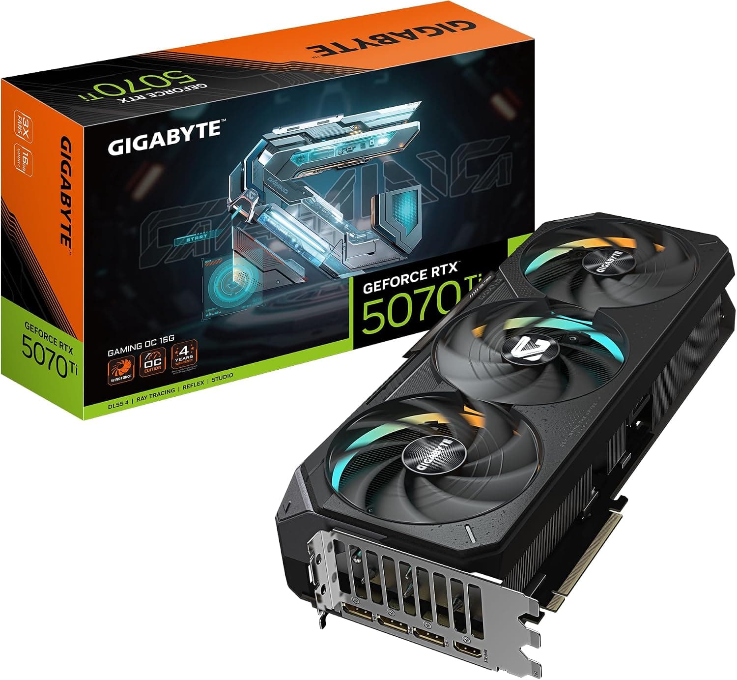 Gigabyte GeForce RTX 5070 Ti Gaming OC 16G | GV-N507TGAMING OC-16GD | 16GB GDDR7 | PCIe 5.0 | WINDFORCE
