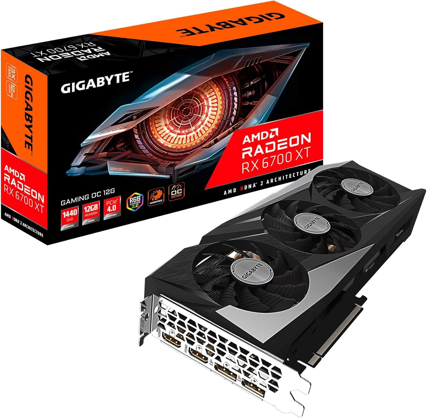 Gigabyte Radeon RX 6700 XT Gaming OC 12G Grafikkarte GV-R67XTGAMING OC-12GD (Gaming OC Edition)
