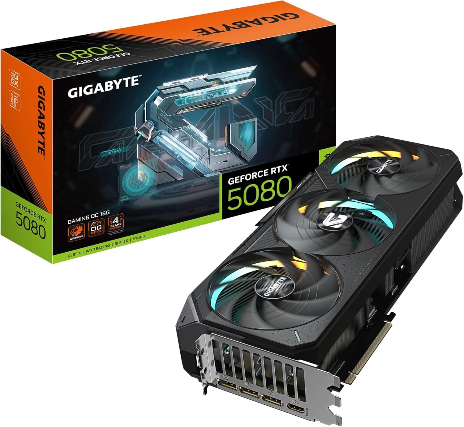 Gigabyte GeForce RTX 5080 Gaming OC 16G | GV-N5080GAMING OC-16GD | 16GB GDDR7 | PCIe 5.0 | WINDFORCE