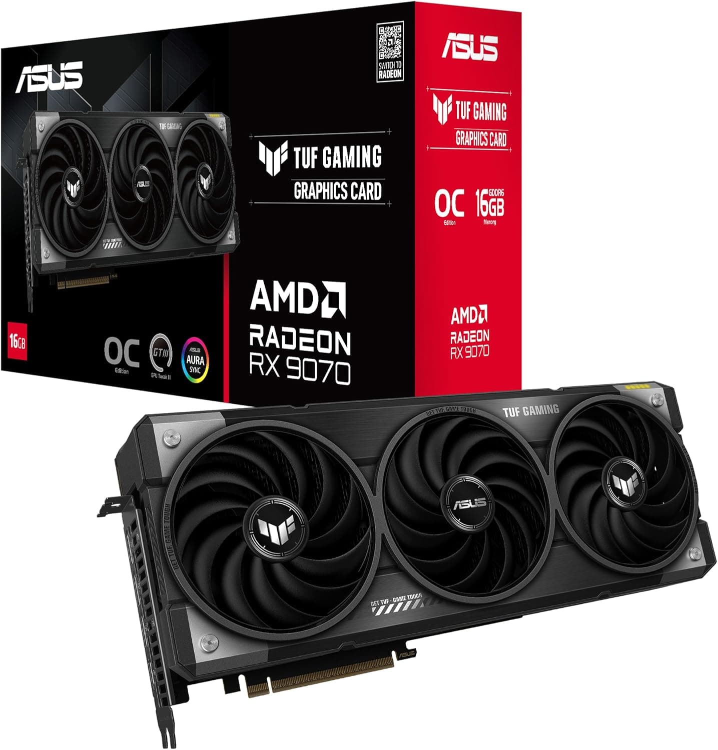 ASUS Radeon RX 9070 & 9070 XT Serie | Prime & TUF Gaming | 16GB GDDR7 | PCIe 5.0 | Axial-Tech - Standard - RX9070 - TUF Gaming