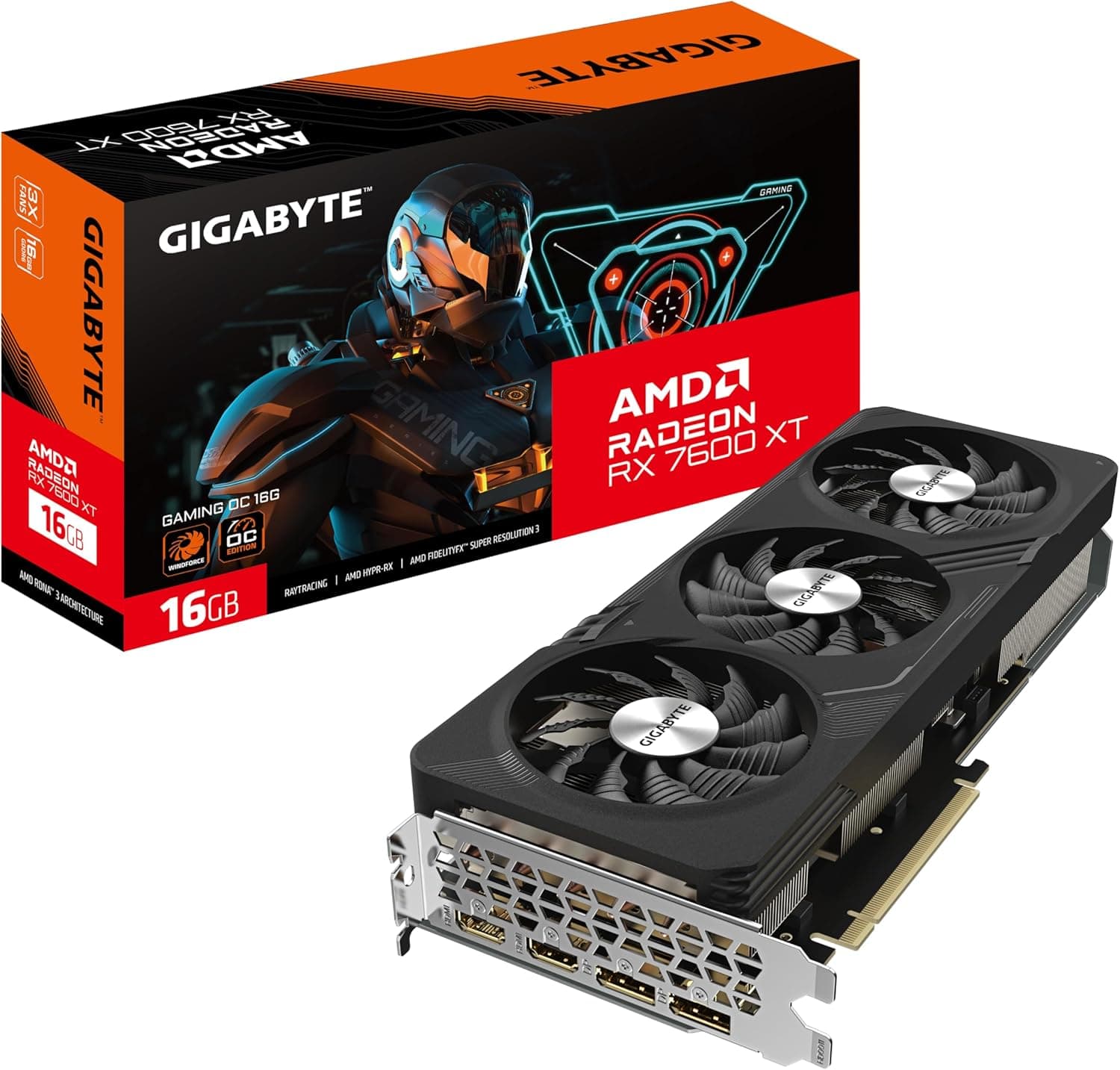 Gigabyte Radeon RX 7600 & 7600 XT Gaming OC | 8GB/16GB Gddr6 | Windforce | Rdna 3 | 1080p & 1440p Gaming - Radeon RX 7600 XT Gaming OC 16G
