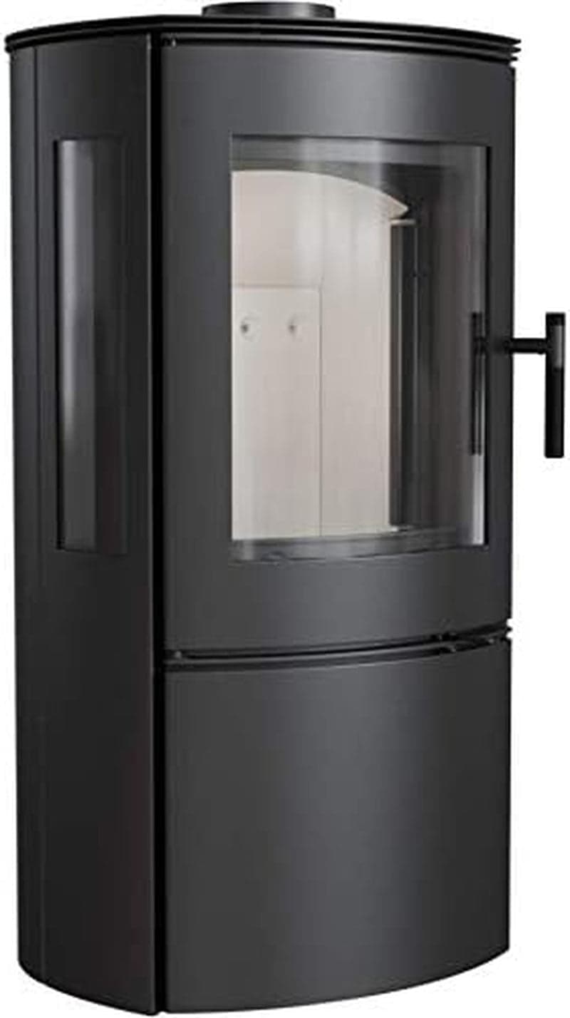 KRATKI AB Stahl-Kaminofen – 8 kW, Modernes zylindrisches Design, Energieeffizienzklasse A