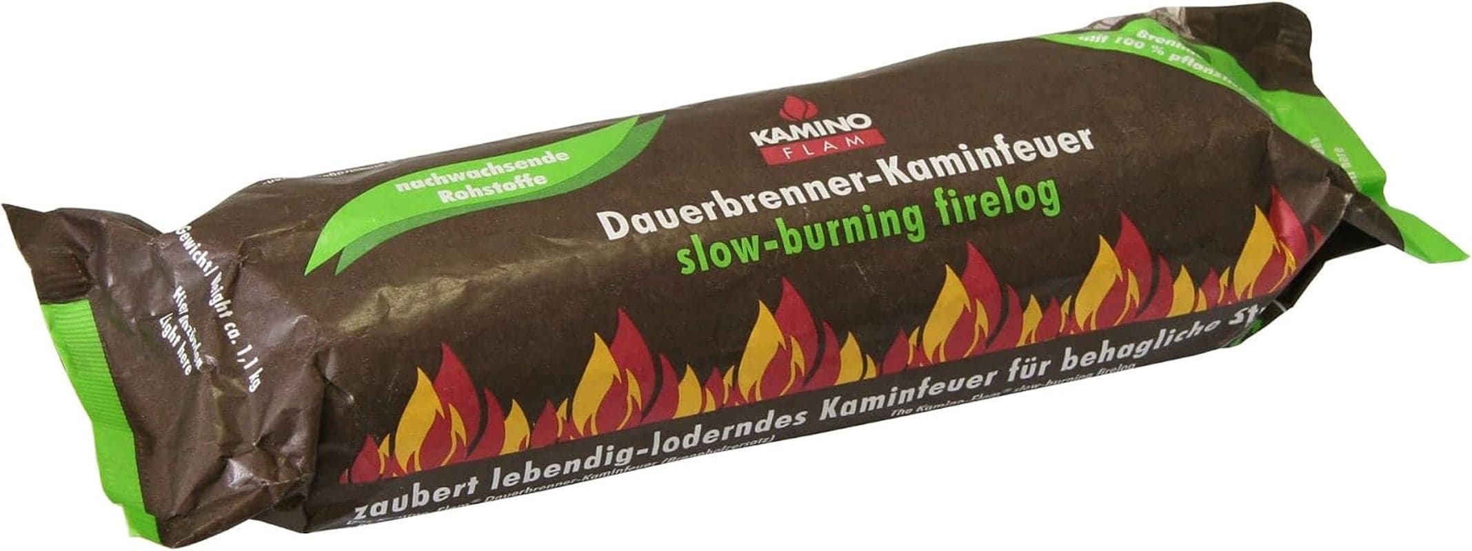 Danto Set: 40 KaminoFlam® Dauerbrenner – 100 % nachwachsende Rohstoffe – Für Kamin, Kachelofen & Holzofen – Saubere & gemütliche Wärme