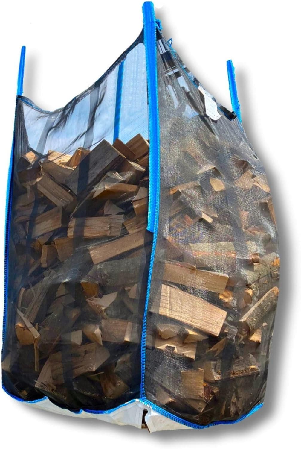 dm-folien Holz-Big Bag (10er Set) – 100 x 100 x 160 cm | 1.000 kg Traglast | Robuste Big Packs für Brennholz mit Netzgewebe & Sternboden | Stabil & Wi