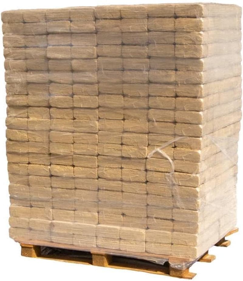 Holzhandel Lau Premium RUF Buchenholz-Briketts – 1.000 kg Palette (80 x 12,5 kg Packungen) – Hocheffizienter, ökologischer Hartholz-Brennstoff für Kam