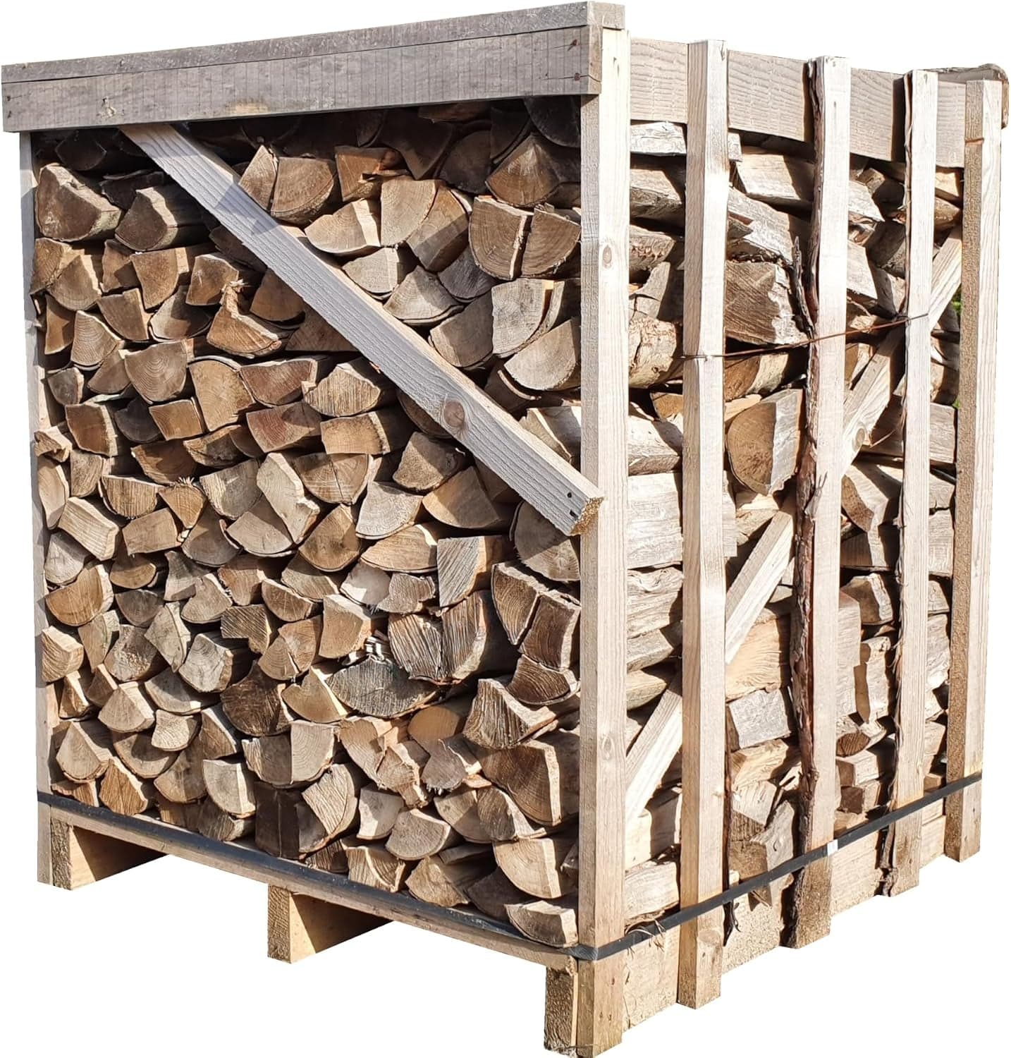 Energie Kienbacher Premium Buchen-Brennholz 33 cm – Kammergetrocknet & ofenfertig in stabilen 1 bis 5 SRM Holzboxen (Ideal für Kamin, Feuerschale & Pi