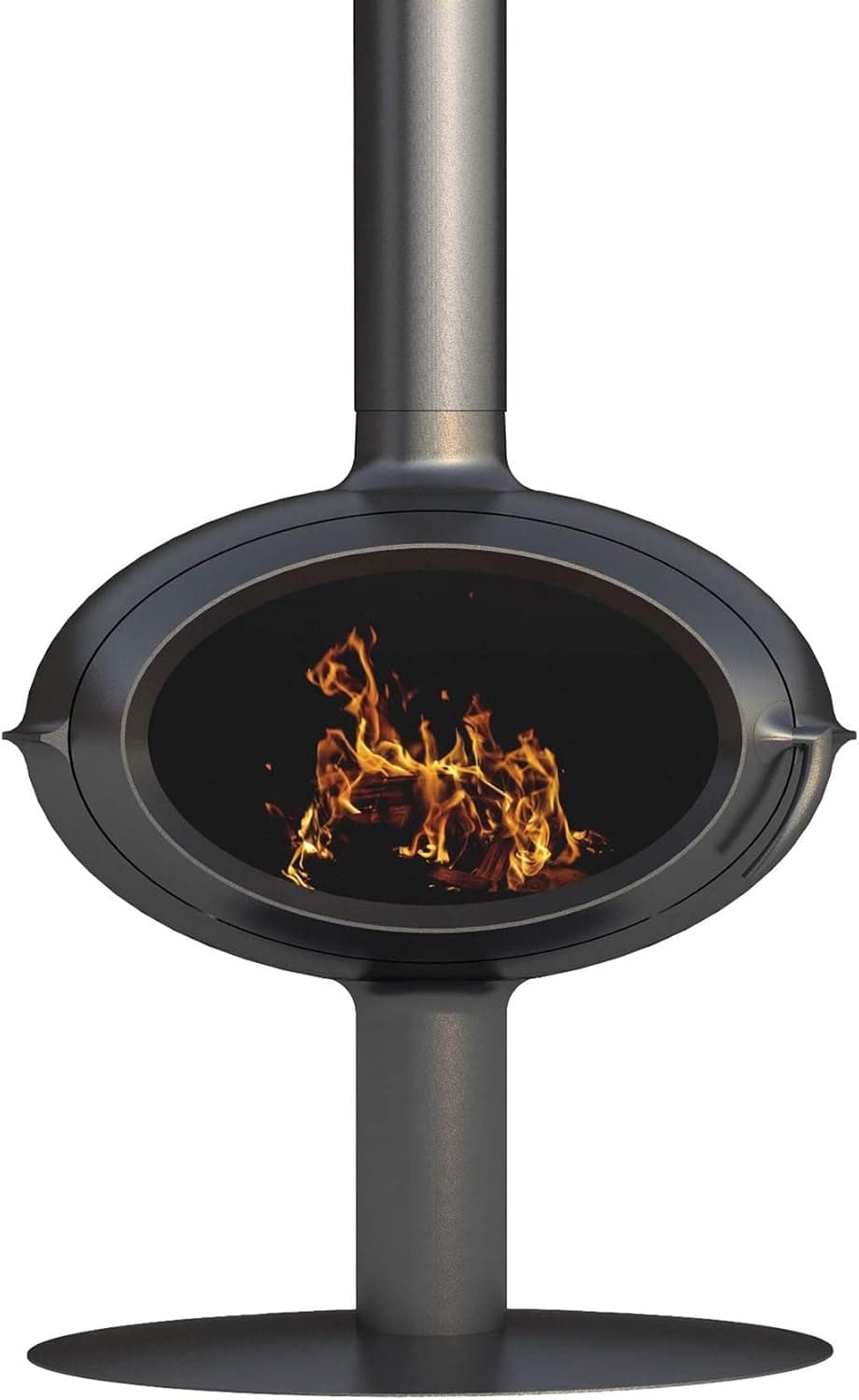 Invicta P648114 freistehender Gusseisen-Kaminofen – Vintage-Schwarz, 7 kW, Energieeffizienzklasse A