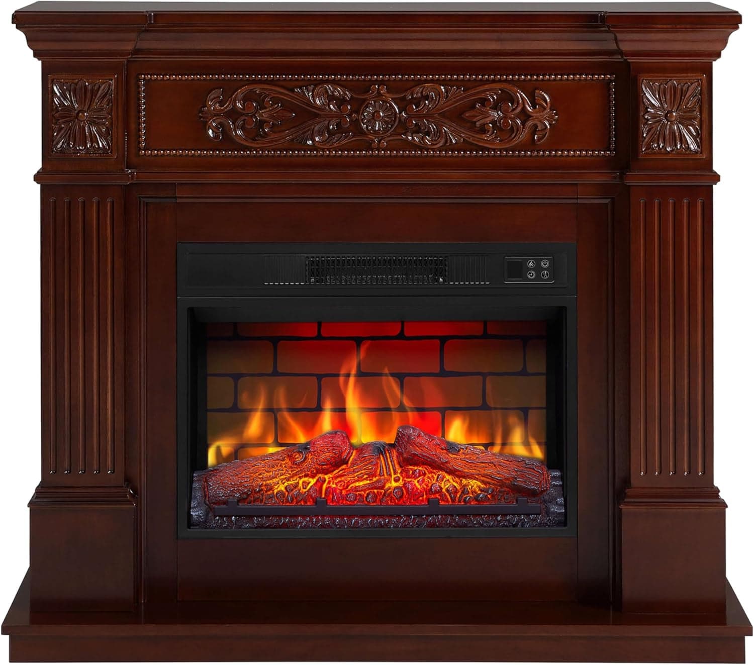 Artiflame Toscana AF23BS Elektrokamin – 1800 Watt – Freistehender Heizkamin mit täuschend echtem LED-Flammeneffekt & Knister-Sound – Inklusive Fernbed