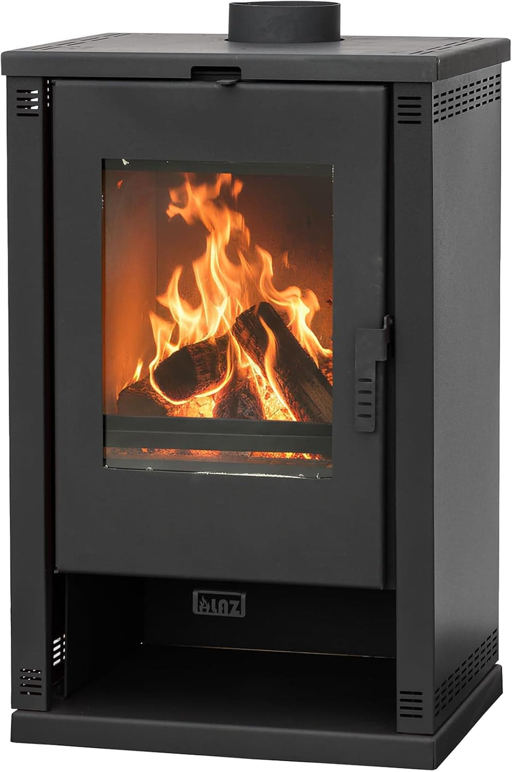 ALAZ Mouse K9-MAX Kaminofen – 10 kW – Leistungsstarker Holzofen für große Räume – Mit Schamott-Brennkammer – Energieeffizienzklasse A+ – Für 50 cm Sch