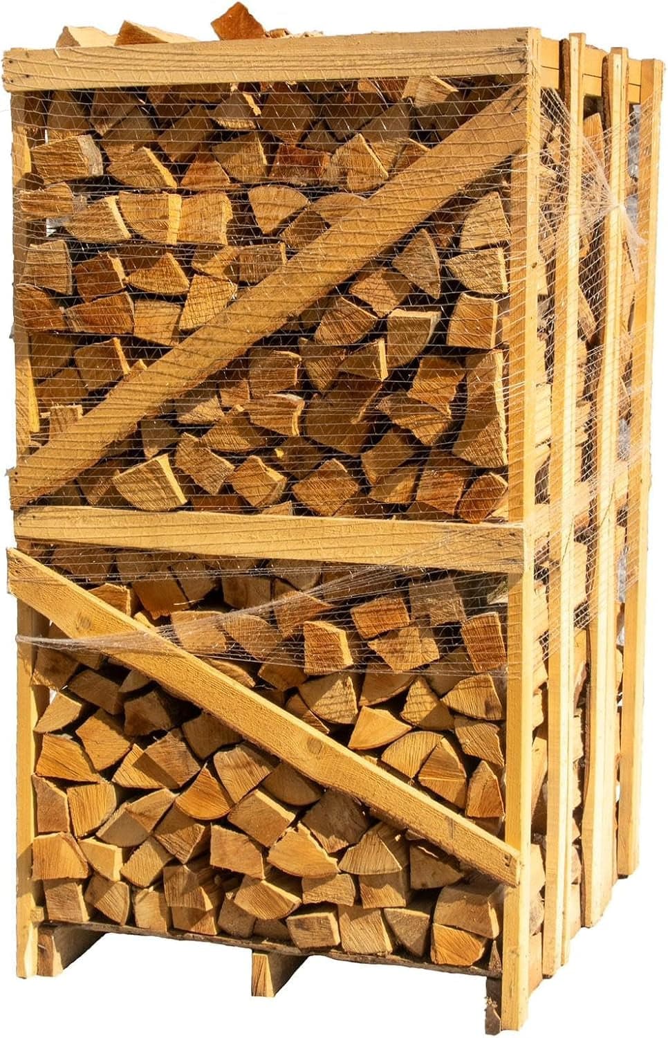 Holzhandel Lau Premium Buchen-Brennholz – 1,8 RM Box (25 cm Scheitlänge) – Vorgetrocknetes Naturbelassenes Hartholz für Kamin, Ofen, Pizzaofen & Grill