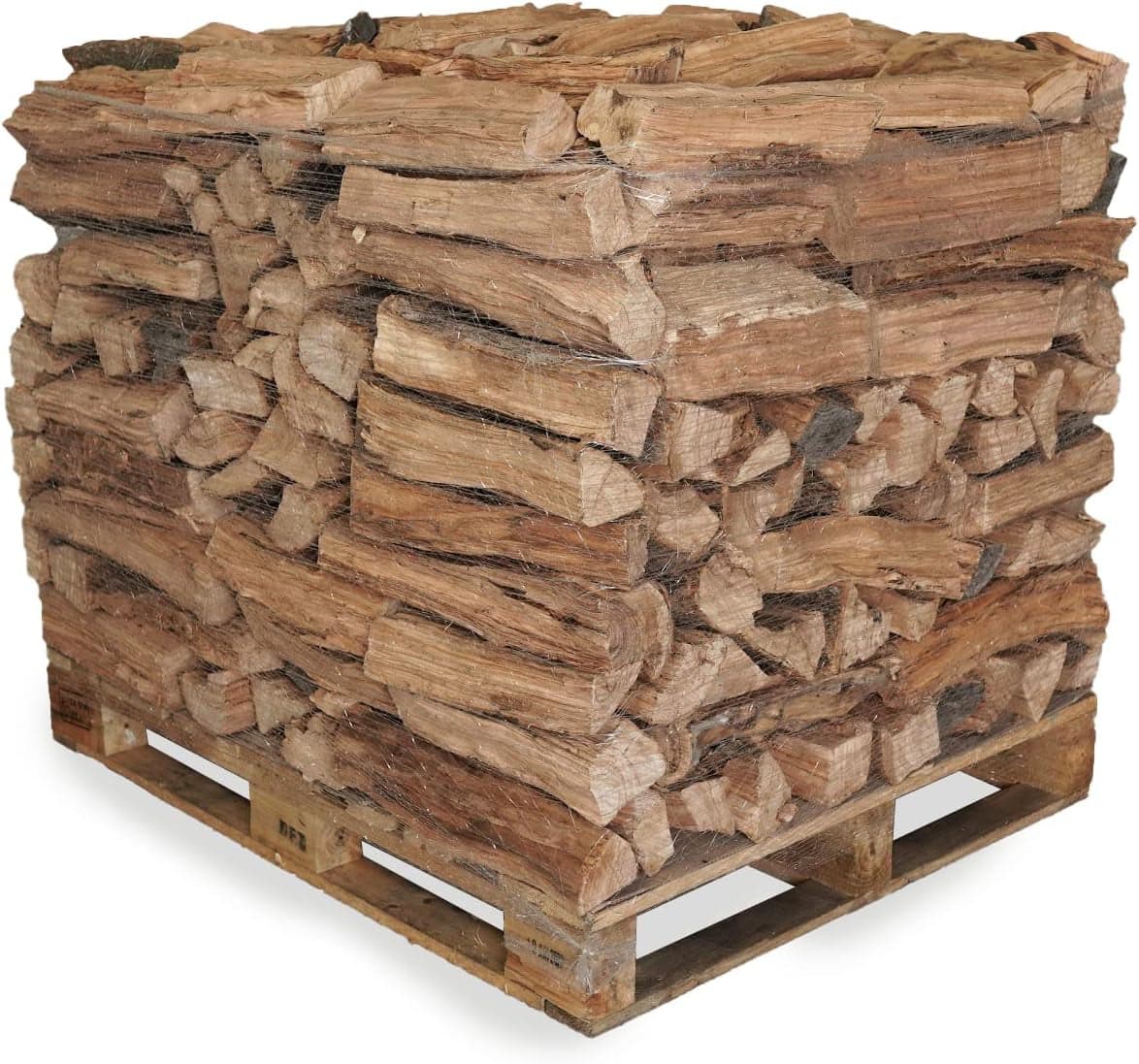 Oliven-Brennholz auf Palette – 700 kg – Premium Hartholz aus Italien – Inkl. 4 Säcken Olivenholz-Chips – Ideal für Pizzerien, Grill & Kamin